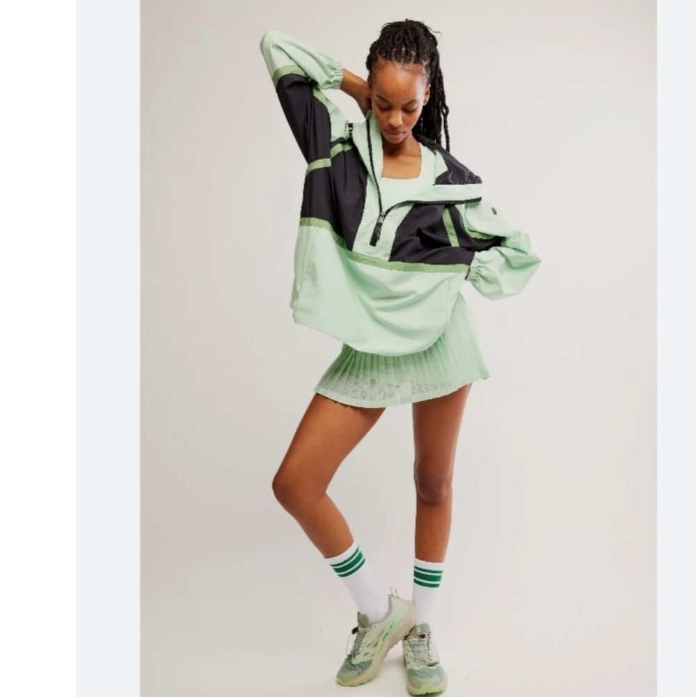 Free People Like The Wind Anorak In Cactus Green S NWT - Picture 8 of 14